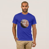 Spaceman met kleine hond t-shirt (Voorkant volledig)