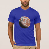 Spaceman met kleine hond t-shirt (Voorkant)