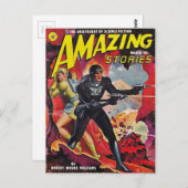 Spaceman met twee Raygun's Briefkaart (Voorkant / Achterkant)