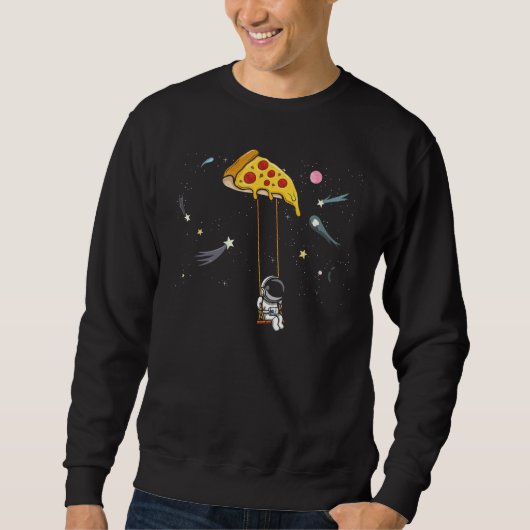 Spaceman Pizza Slice Fast Food Astronomy Solar Trui (Voorkant)