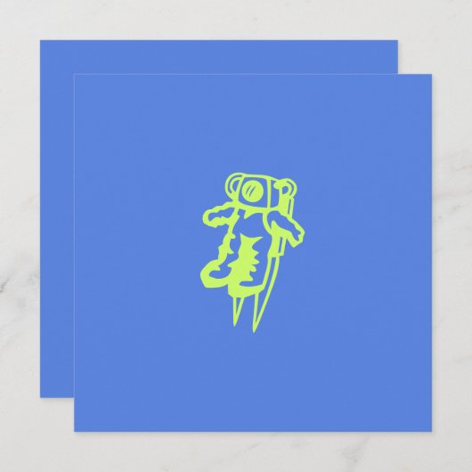 Spaceman Platte Kaart (Voorkant / Achterkant)