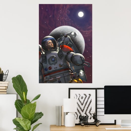 Spaceman Poster (Thuiskantoor)