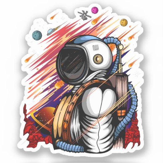 Spaceman Sticker (Voorkant)