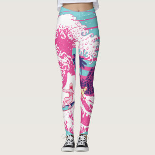 Spaceman surft de roze Grote Golf Leggings