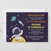 Spaceman Verkennen Buitenruimte Verjaardag Kaart (Voorkant)