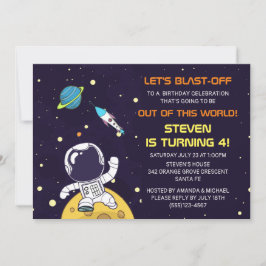 Spaceman Verkennen Buitenruimte Verjaardag Kaart