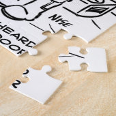 Spacemen in een ruimteschip Cartoon Legpuzzel (Zijkant)