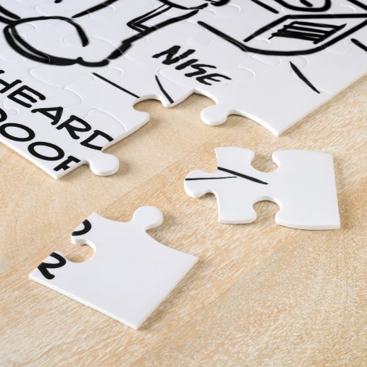 Spacemen in een ruimteschip Cartoon Legpuzzel (Zijkant)