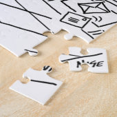 Spacemen in een ruimteschip-Cartoon Legpuzzel (Zijkant)