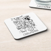 Spacemen op het ruimteschip Hear Knock aan de deur Bier Onderzetter (Linkerzijde)