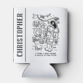 Spacemen op het ruimteschip Hear Knock aan de deur Blikjeskoeler (Achterkant)