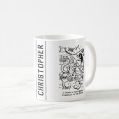 Spacemen op het ruimteschip Hear Knock aan de deur Koffiemok (Voorkant rechts)