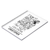 Spacemen op het ruimteschip Hear Knock aan de deur Notitieboek (Linkerzijde)