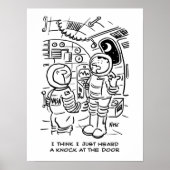 Spacemen op het ruimteschip Hear Knock aan de deur Poster (Voorkant)