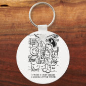 Spacemen op het ruimteschip Hear Knock aan de deur Sleutelhanger (Voorkant)
