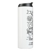 Spacemen op het ruimteschip Hear Knock aan de deur Thermosbeker (Gedraaid links)