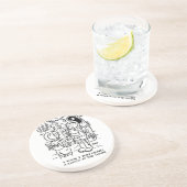 Spacemen op het ruimteschip Hear Knock aan de deur Zandsteen Onderzetter (Zijkant)