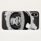 Spacemonkey zwart-wit Case-Mate iPhone case (Achterkant (horizontaal))