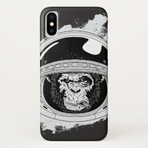 Spacemonkey zwart-wit Case-Mate iPhone case