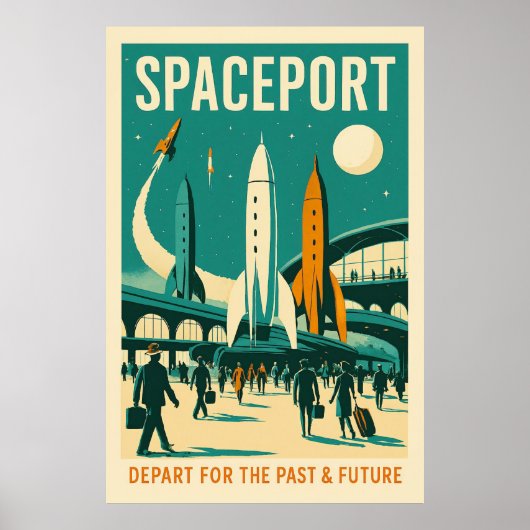 Spaceport: Depart for the Past & Future Poster (Voorkant)