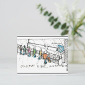 Spaceport KARL, concept van de kunstenaar schets d Briefkaart (Staand voorkant)