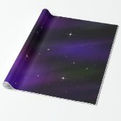 Spacescape met planeten en sterren cadeaupapier (Uitgerold)