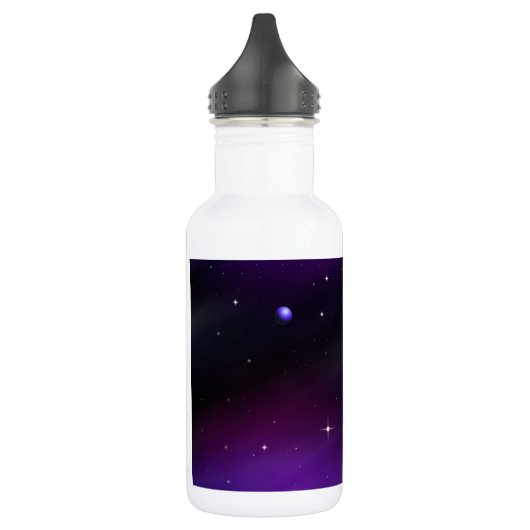 Spacescape met planeten en sterren waterfles  (Links)