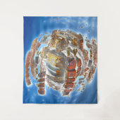 Spaceschip desintegratie Tapestry Wandkleed (Voorkant)