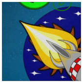 Spaceship Aliens Astronaut Fabric Stof (Swatch)
