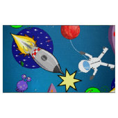 Spaceship Aliens Astronaut Fabric Stof (Fat Quarter)