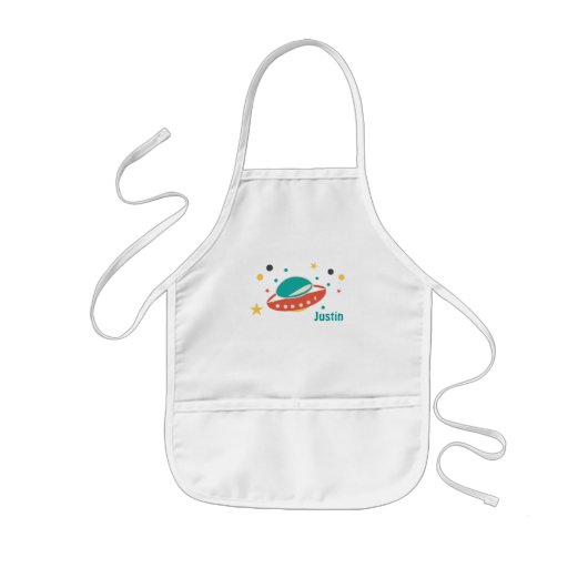 Spaceship Art Smock Kinder Schort (Voorkant)