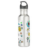 Spaceship Astronaut Water Fles (Achterkant)