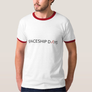 SPACESHIP DAGEN Ringer T Shirt rood