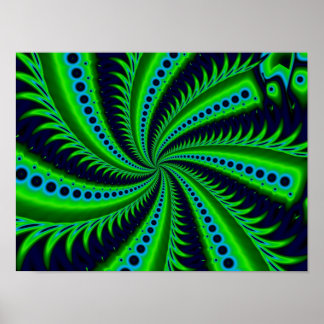 Spaceship Fine Fractal Art Poster