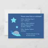 Spaceship Kinderen Birthday Party Kaart (Achterkant)