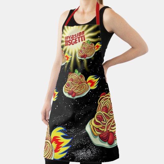 Spaceship spaghetti kookkeuken schort (Insitu)