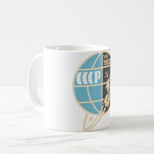Spaceship Sputnik USSR Sovjet-Unie Koffiemok (Voorkant links)