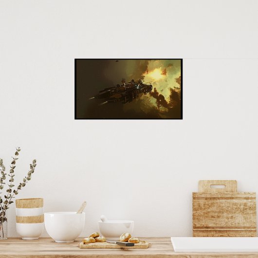 Spaceship van EVE online fan art Poster (Keuken)