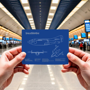SpaceShipOne - Plannen voor vliegtuigblauwdrukken  Briefkaart