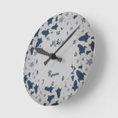 Spaceships Personalized Boy's Bedroom Ronde Klok (Hoek)