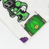 Spaceships Stars Aliens Blanket Fleece Deken (Hoek)