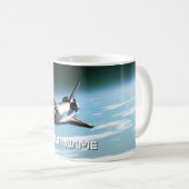 Spaceshuttle. Aanpasbaar Koffiemok (Voorkant rechts)