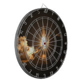 Spaceshuttle Aarde baan ruimtevaartuig nacht Canva Dartbord (Voorkant Links)
