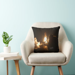 Spaceshuttle Aarde baan ruimtevaartuig nacht Canva Kussen