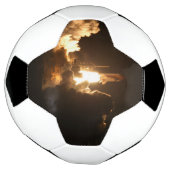 Spaceshuttle Aarde Omloopschip Nacht Canva Voetbal (Gedraaid)
