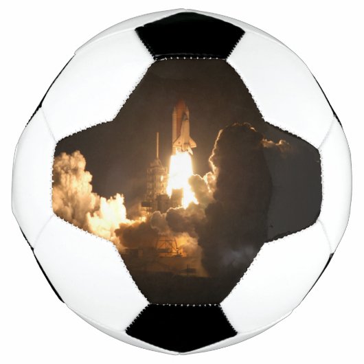 Spaceshuttle Aarde Omloopschip Nacht Canva Voetbal (Voorkant)