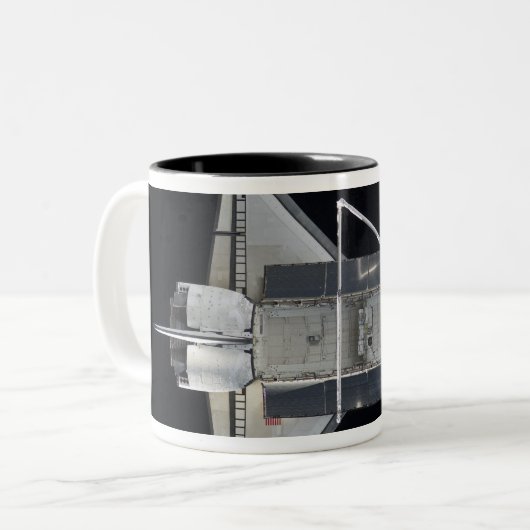 Spaceshuttle Atlantis 4 Tweekleurige Koffiemok (Voorkant links)