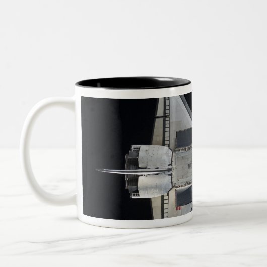 Spaceshuttle Atlantis 4 Tweekleurige Koffiemok (Links)