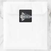 Spaceshuttle Atlantis 4 Vierkante Sticker (Tas)