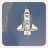 Spaceshuttle Atlantis 5 Vierkante Sticker (Voorkant)